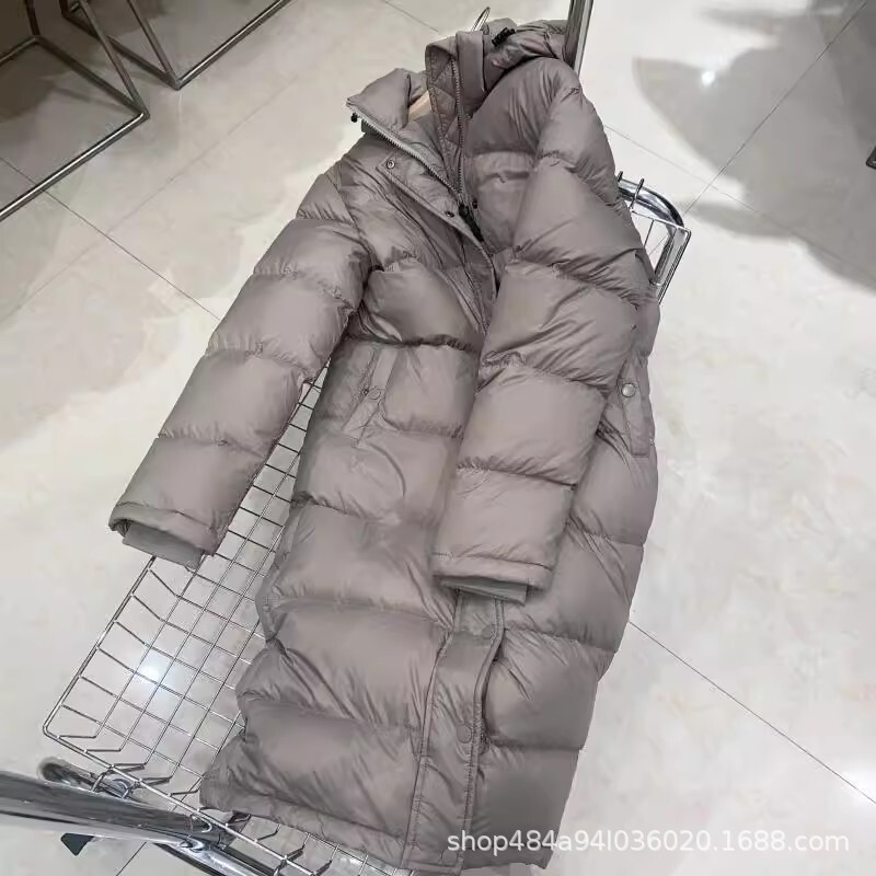 Tna Same Style High-End 90% Goose down Cloud Puff Long down Coat for Women, Over-The-Knee, Ultra-Thick, Slim Fit, 2025 New Model