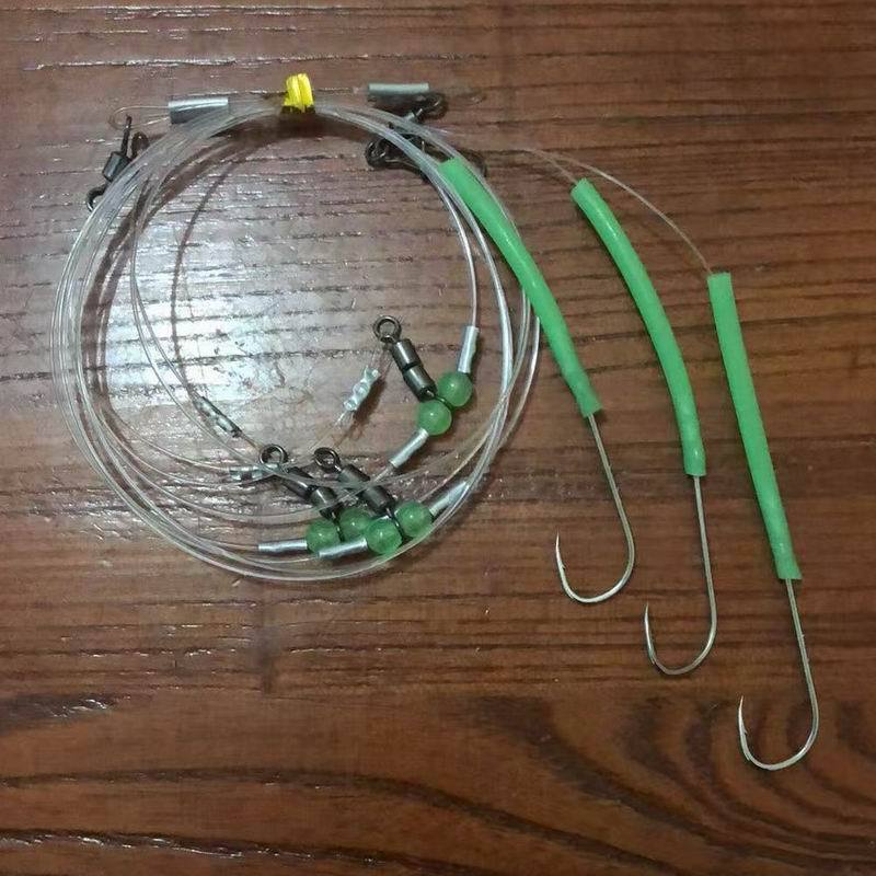 5 Pieces of Sea Fishing Double-Back Barbed Hooks, Deep Drop Sea Fishing Tackle, Suitable for Flounder, Sea Bream, and Bass