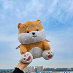 Cute Dog Angel Shiba Inu Plush Toy Husky Plush Figure Lovey Doxy Sleepy Pillow Wholesale
