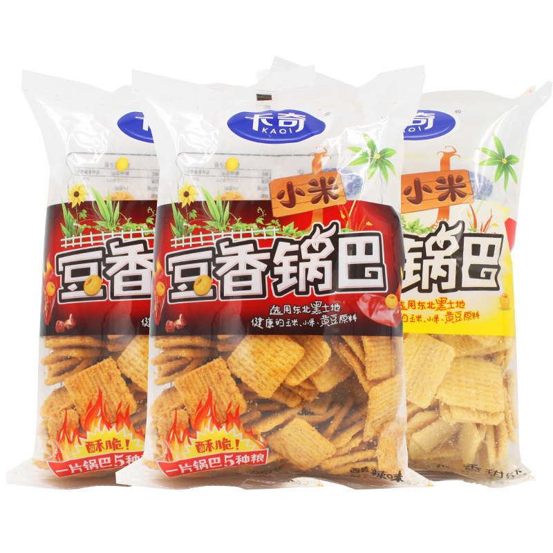 卡奇小米豆香锅巴240g*5袋香辣烧烤香甜口味休闲零食膨化食品产|undefined