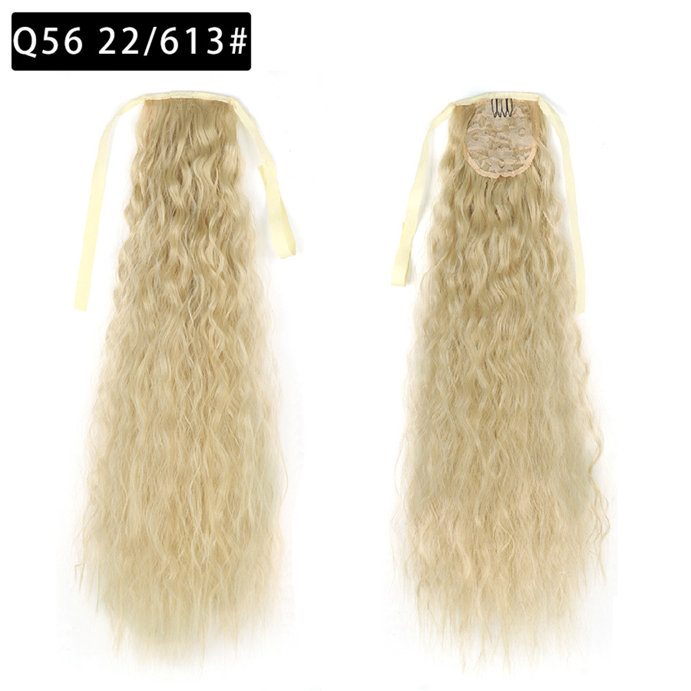 Peluca de cola de caballo de longitud media tiktok Red Seamless correa de maíz Cola de Caballo caliente multicolor fábrica al por mayor