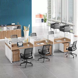 Staff Screen Desk 2 People 4 People Simple Modern Desk Partition Deck Staff Station Business Office Desk
