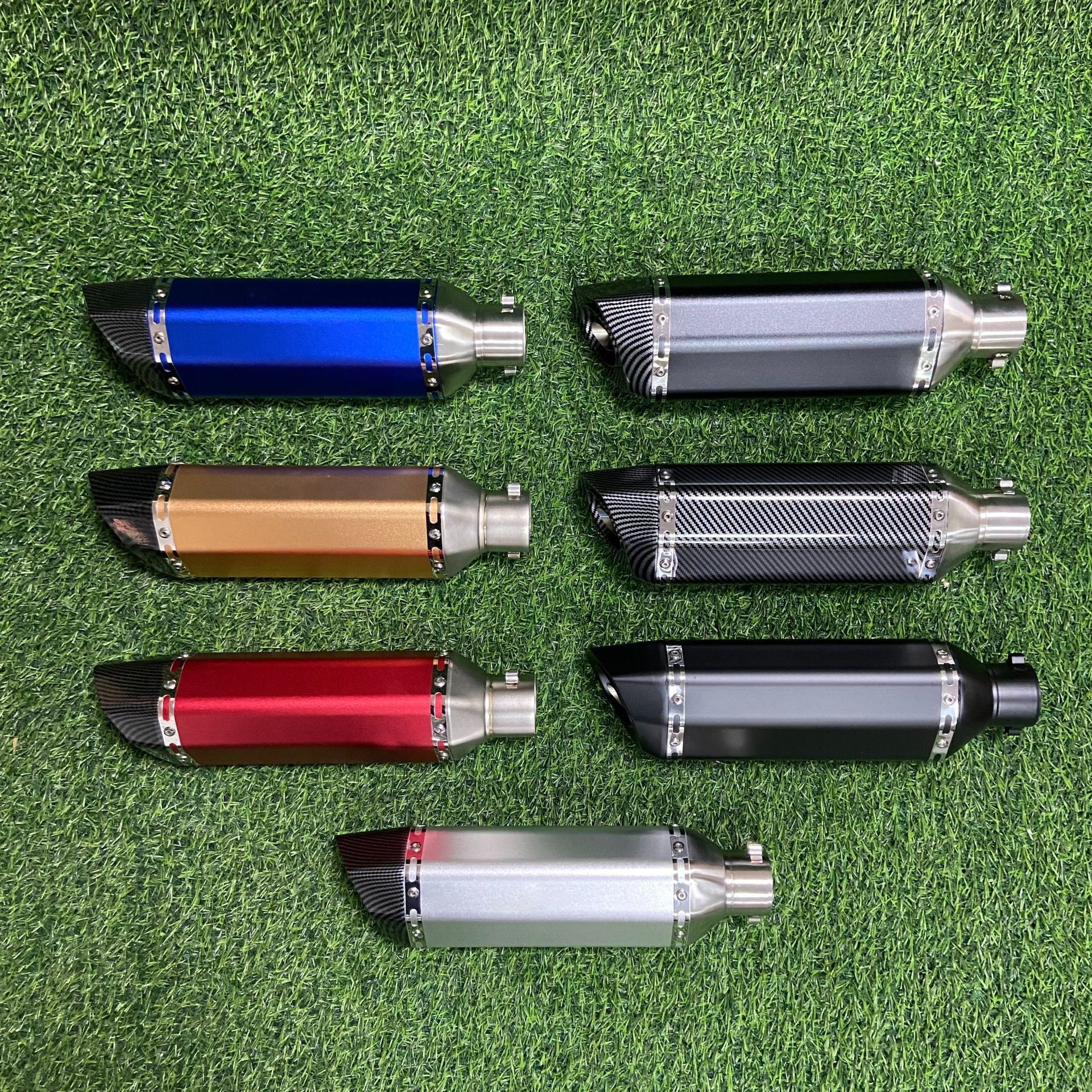 Motorcycle Exhaust Pipe Round Tail Small Hexagon Tail 703RR 450SR 800NK GSX 250 321RR Universal