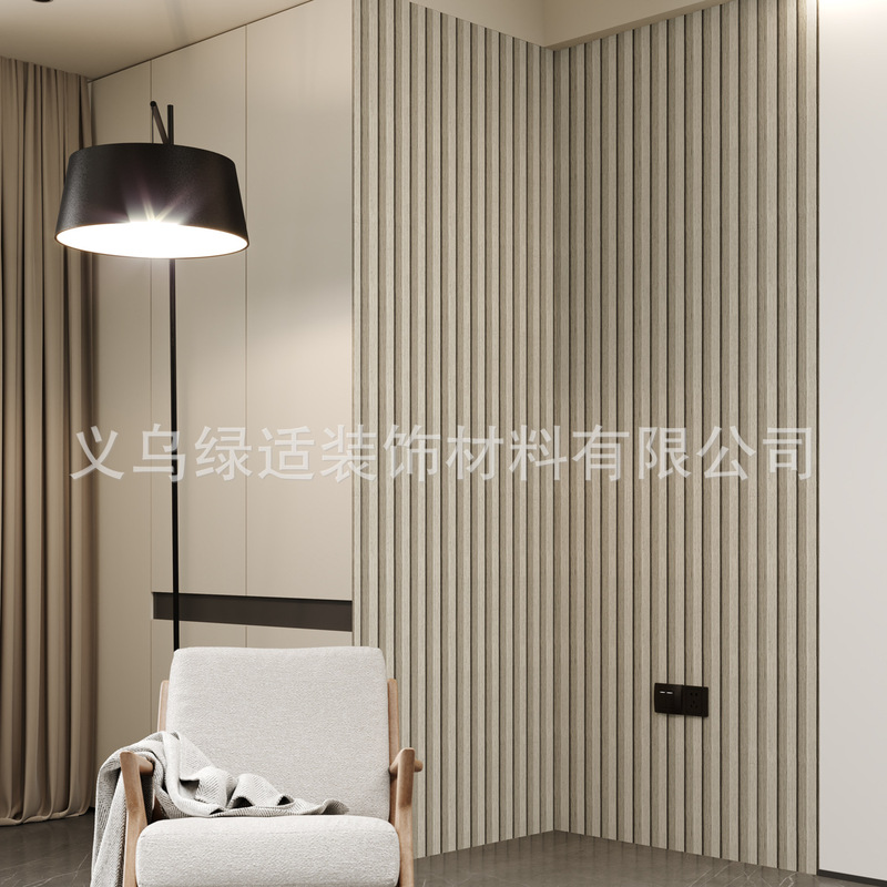 格栅板自粘墙贴3d立体背景墙壁纸仿木格子条纹墙纸外贸工厂批发|undefined