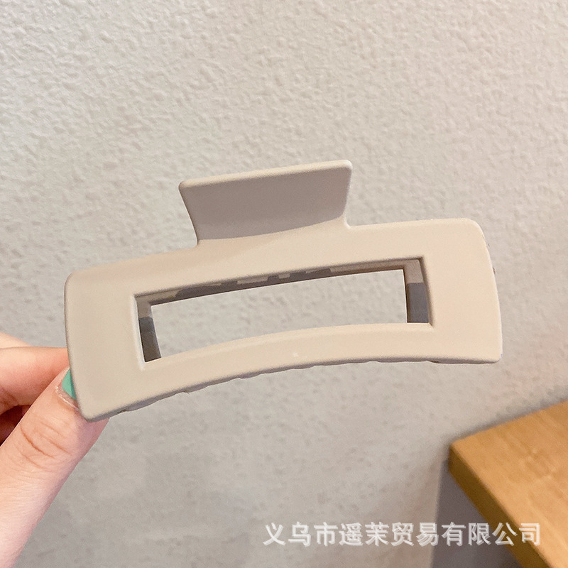 咖色磨砂抓夹女2025年新款发夹后脑勺大号发量多鲨鱼夹子发卡头饰|undefined