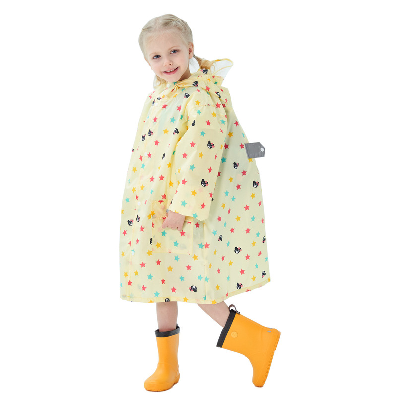 Japanese quick-drying Light Children's raincoat boys and girls kindergarten Primary School students raincoat poncho with schoolbag outside single