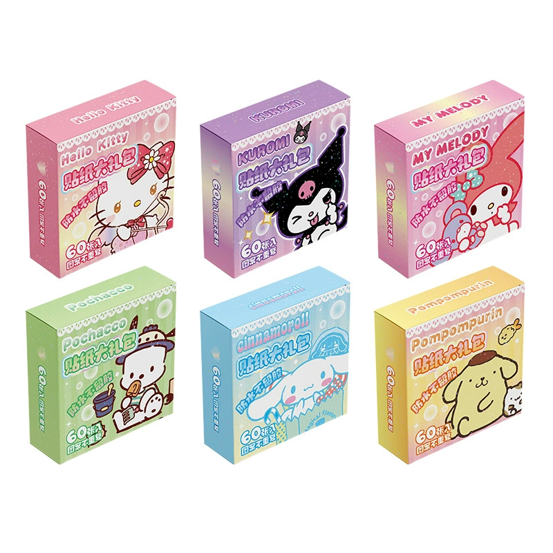 Лазерная наклейка Sanrio (Sanrio) 60 шт, голографическая смесь персонажей