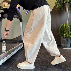 2025男款宽松阔腿高级痞帅垂感直筒男裤新款潮流哈伦长裤休闲裤子