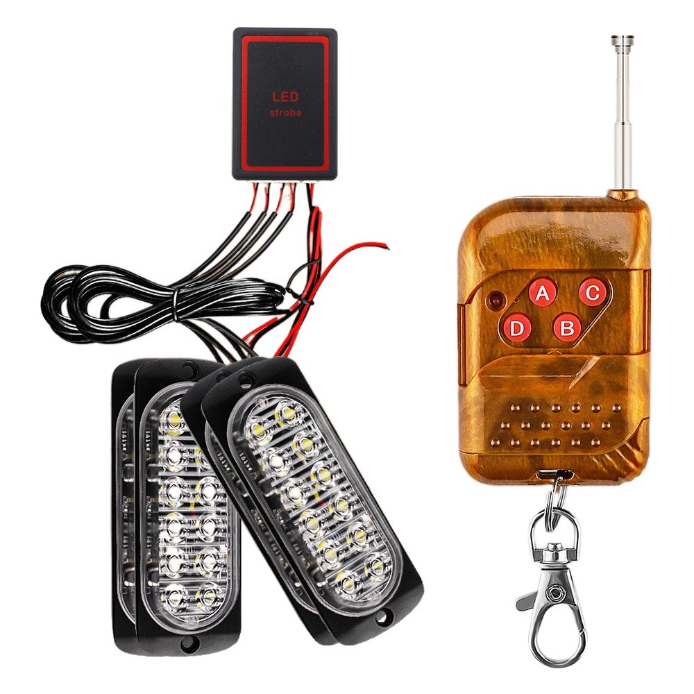 Средняя сетевая вспышка один перетащите 4 пикап боковой свет Беспроводное управление 16 режимов боковой свет 12LED вспышка