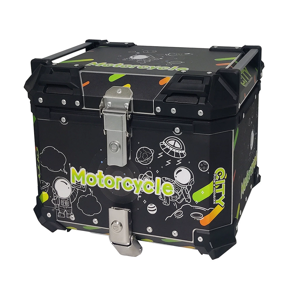 Хвостовой ящик мотоцикла 45L Наклейка Хвостовой ящик Наклейка Большой емкости Хвостовой ящик из алюминиевого сплава Изысканный ящик для хранения