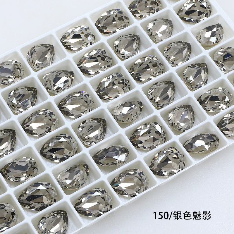 東州クリスタル水滴型尖底ダイヤモンドDIY装飾アクセサリー18*13MMガラスダイヤモンド衣料品靴バッグ用超輝き異形ダイヤモンド|undefined