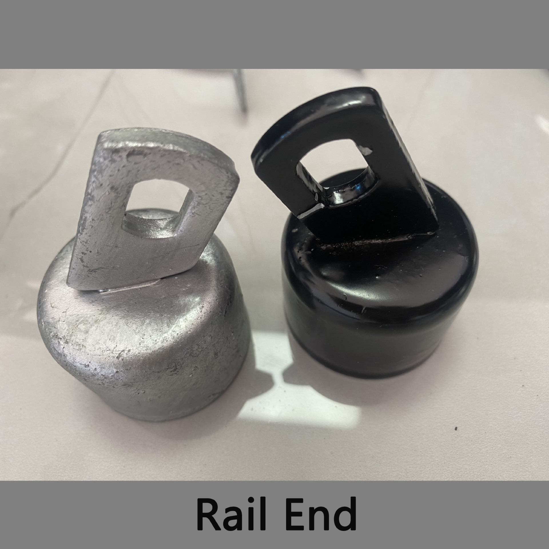 Piezas de conexión de la cerca del estadio accesorios de alambre de púas gorra de lluvia poste Cap oreja de columna Rail End