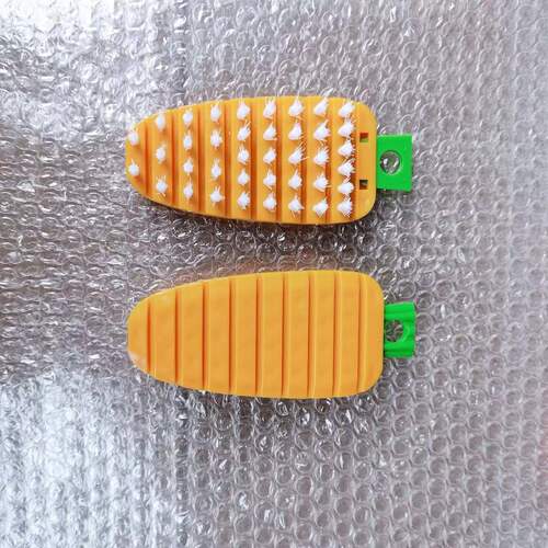 Carrot Brush Cross-border Flexible Fruit and Vegetable Cleaning Brush No Dead Angle Potato Brush Factory Direct Sales
