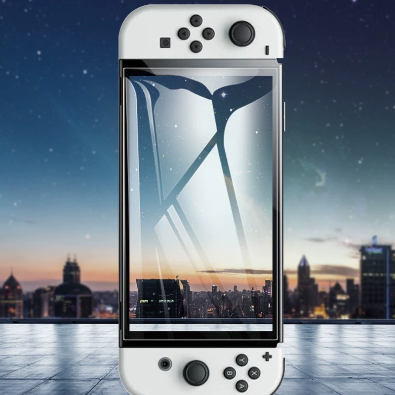Защитное стекло (стеклянная защитная пленка) на весь экран для нового Switch OLED, подходит для консоли Nintendo Switch