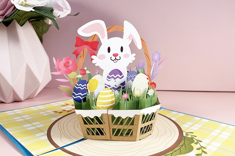 Easter Cute Rabbit Paper Festival Card 1 Piece display picture 1