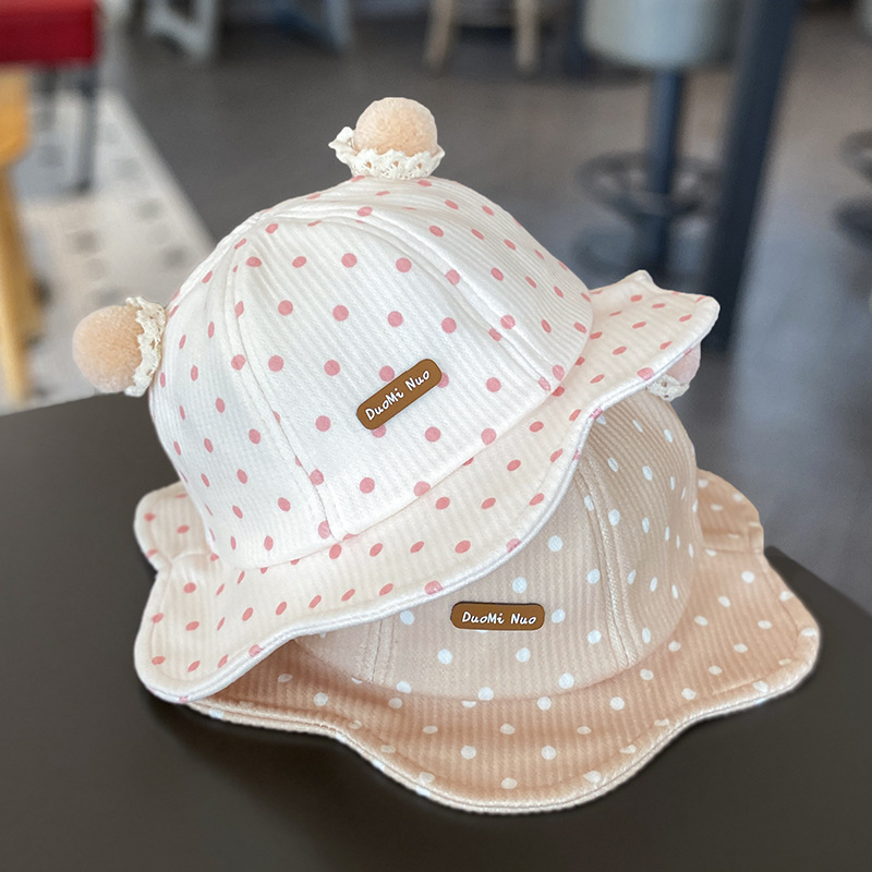 Sombrero para bebés primavera y otoño estilo coreano lindo bebé sombrero de pescador para viajar sombrero de protección solar para niñas versátil sombrero de cuenca