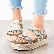 Plus size Plarform Sandles Women hemp rope flatforms Shoes跨