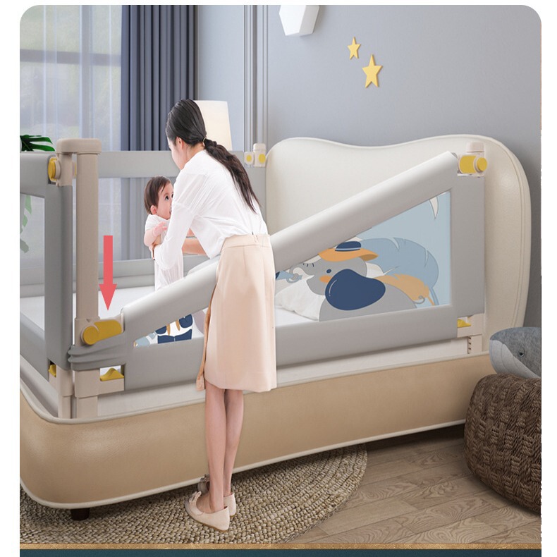 in stock wholesale children's anti-fall protective fence baby baffle bed border drop bed block baby lifting and raising
