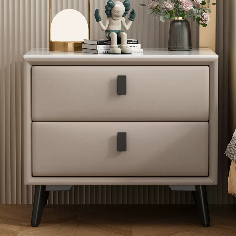 亚马逊amazon床头柜跨境专供板式岩板床边柜现代简约卧室储物柜
