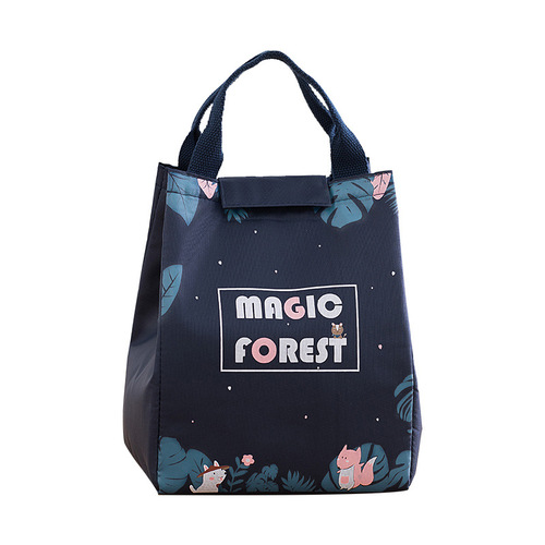 Forest lunch box bag Oxford cloth thickened aluminum foil thermal insulation refrigerated bag canvas student office worker lunch box bag