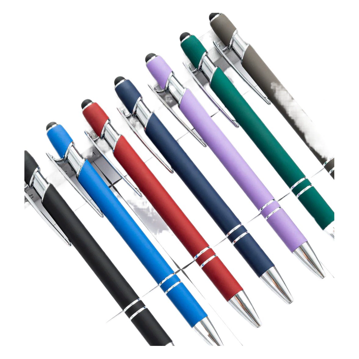 Металлическая сенсорная ручка Алюминиевая ручка Meiji Pen Емкостная сенсорная шариковая ручка Почерк Ручка для сенсорного экрана Печать логотипа Подарочная ручка