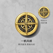 七尚王安宇同款潮牌古金酷黑镶钻一帆风顺古金转运珠串珠百搭手串