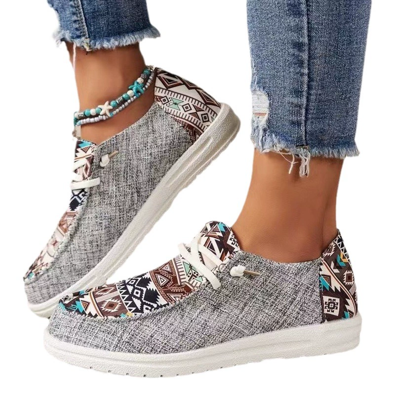 2024, парусиновые лоферы, женская повседневная обувь на плоской подошве Amazon, женская тканевая обувь с поддержкой Temu/shein, дропшиппинг