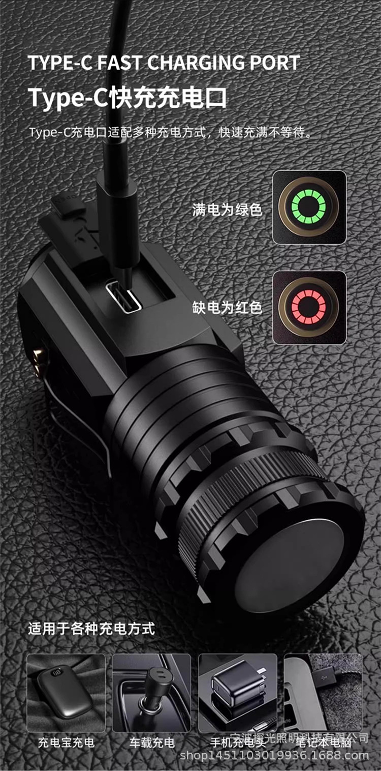Tangguang Outdoor Strong Light Ultra-Bright Mini Household Magnetic Zoom Three-Eye Long-Range Small Portable Tactical Flashlight