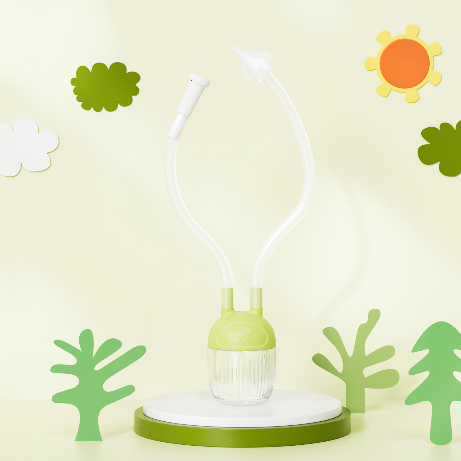 Aspirador Nasal Anti-reflujo de Silicona de Succión Oral para Bebé
