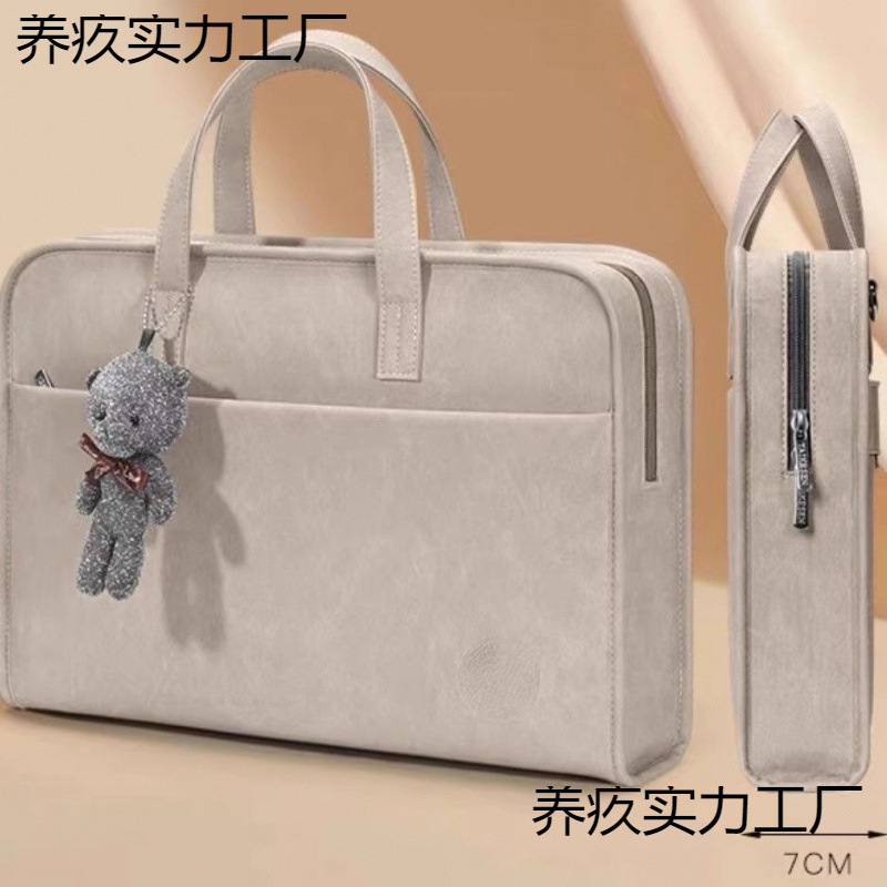 Computer Bag Is Anti-Fall, Shockproof, Thickened, Portable, One-Shoulder and Cross-Body, Suitable for Apple Notebooks, Simple and Fashionable