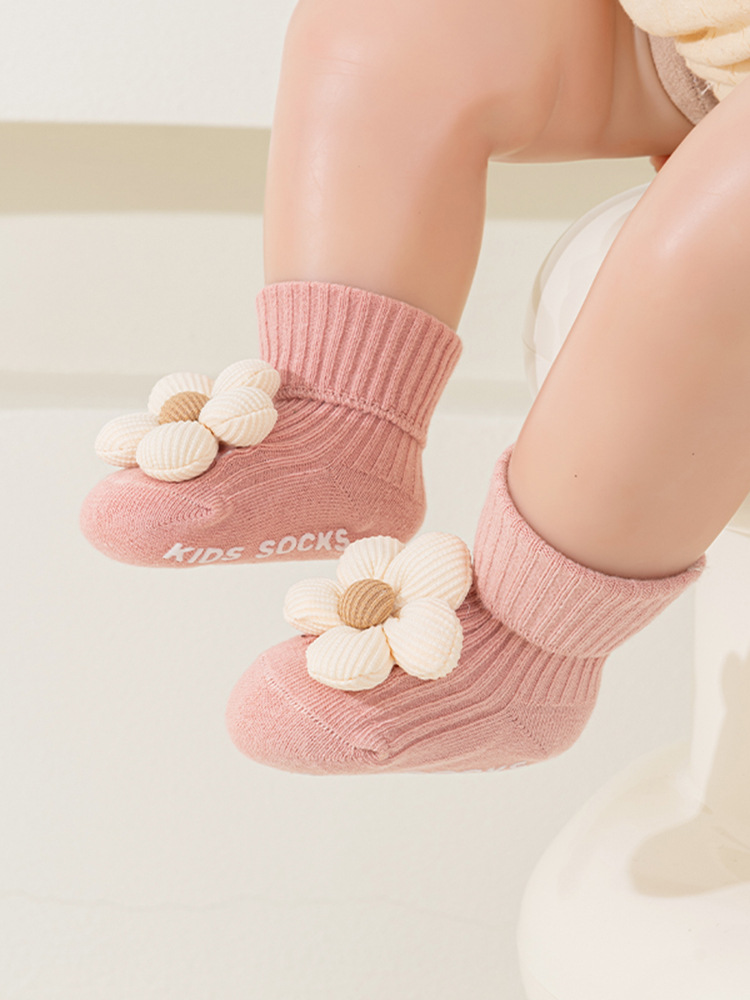 Calcetines de recién nacido anti-deslizante de clase A calcetines de piso para bebés de 1 - 3 años de edad, calcetines delgados de primavera y verano, calcetines de recién nacido no estrangular image 3