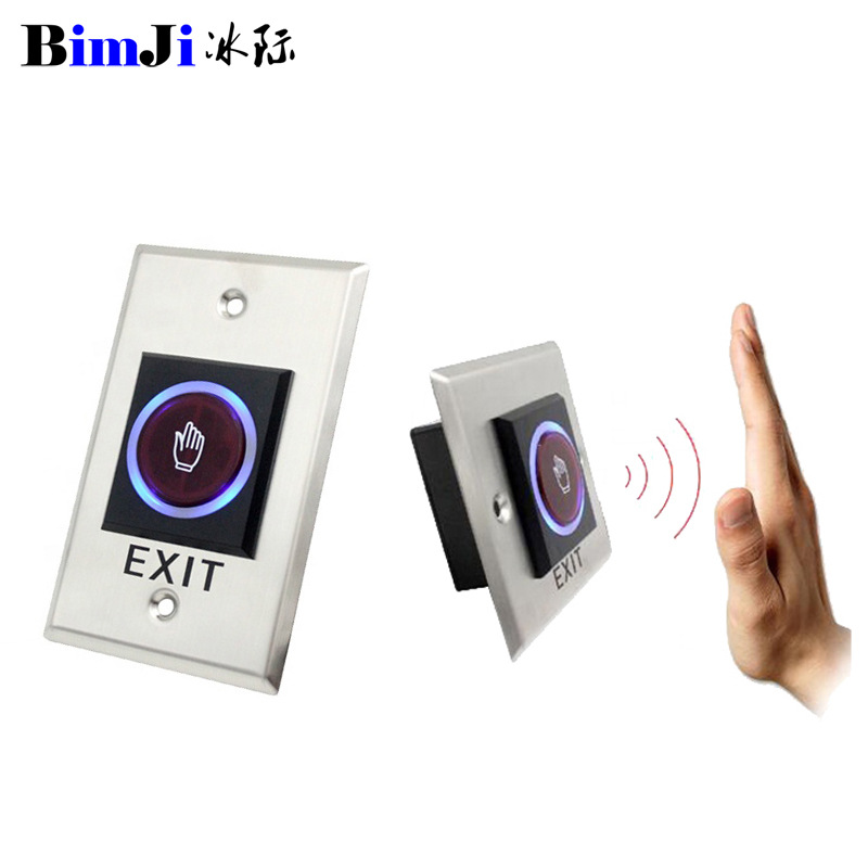 红外感应开门开关窄 自动门感应门禁开关86型触摸出门按钮12V/24