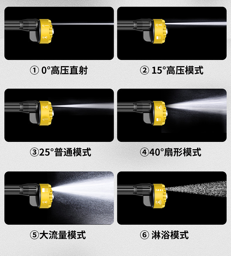 For Zhigao cordless car washer high pressure household water gun