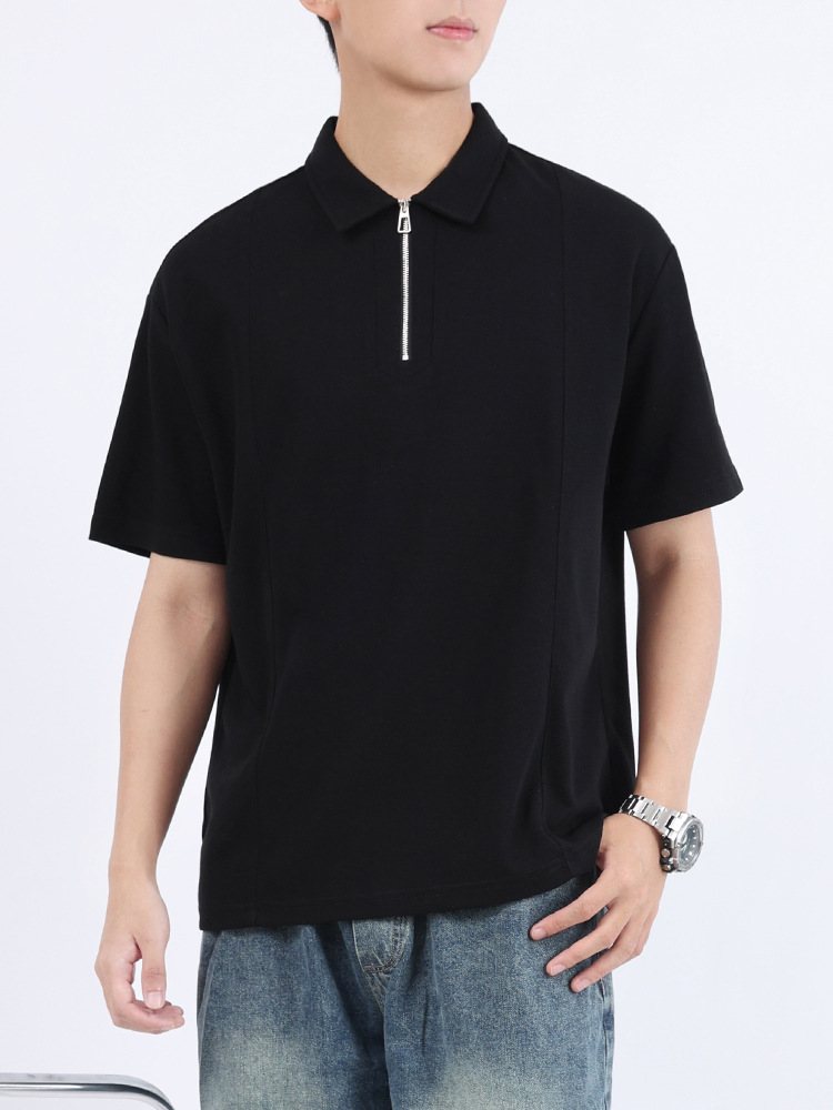 Polo para hombre Sensación premium para hombre Verano casual japonés solapa suelta para hombre Paul Camiseta de manga corta para hombre