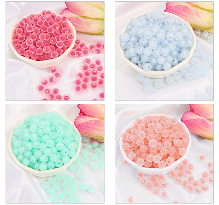 1 Set Diameter 8mm Hole 2~2.9mm Arylic Round Beads display picture 4