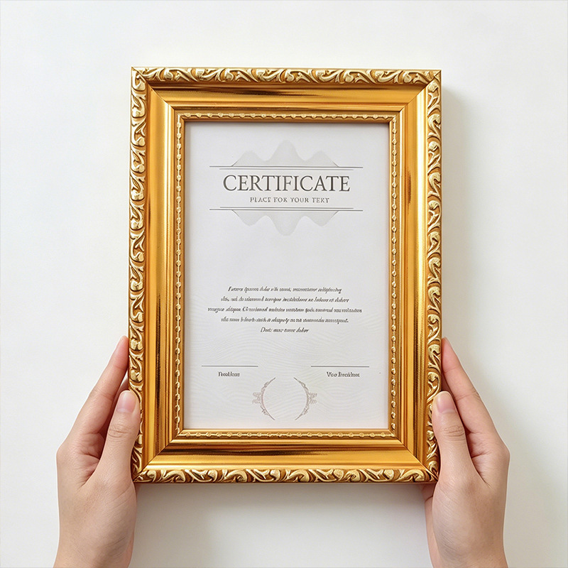 European-style vintage gold photo frame A4 certificate and award display frame 10inch Children's picture frame for wall hanging, replaceable European-style vintage gold photo frame A4 certificate and award display frame 10inch Children's picture frame for wall hanging, replaceable