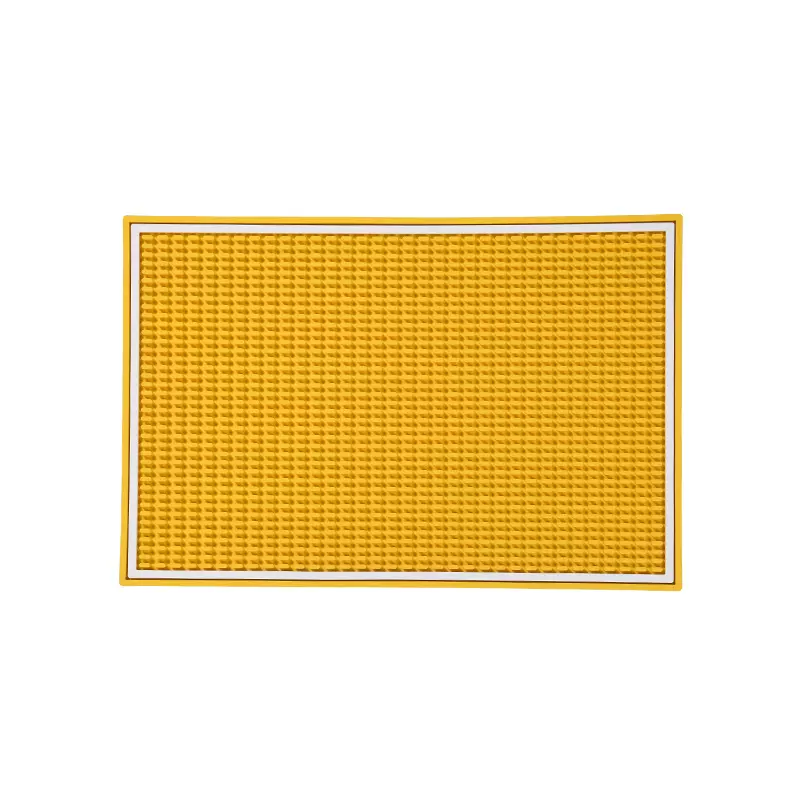 厂家现货亚马孙热销沥水垫软胶吧台垫桌面防滑垫美式白边酒吧垫