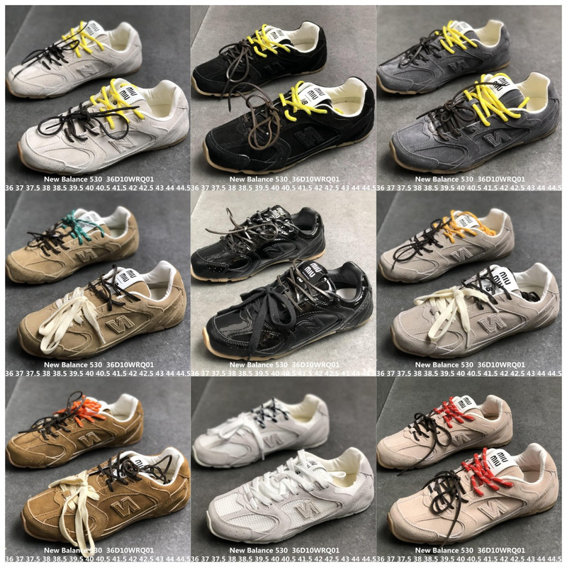 Miu MiuMiu New Bailun 530 SL Series Maillard Color Low Top Retro Casual Sports Jogging Shoes