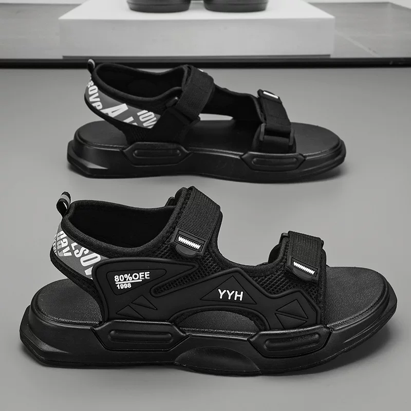 Trend summer sandals, men's sports beach footwear for leisure, non-slip slippers, soft sole