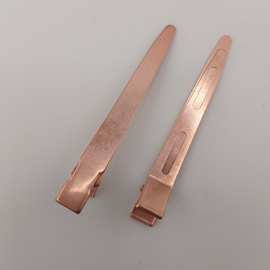 厂家供应8cm单叉发夹金属鸭嘴夹蝴蝶结扁嘴发夹DIY配件尖嘴发夹