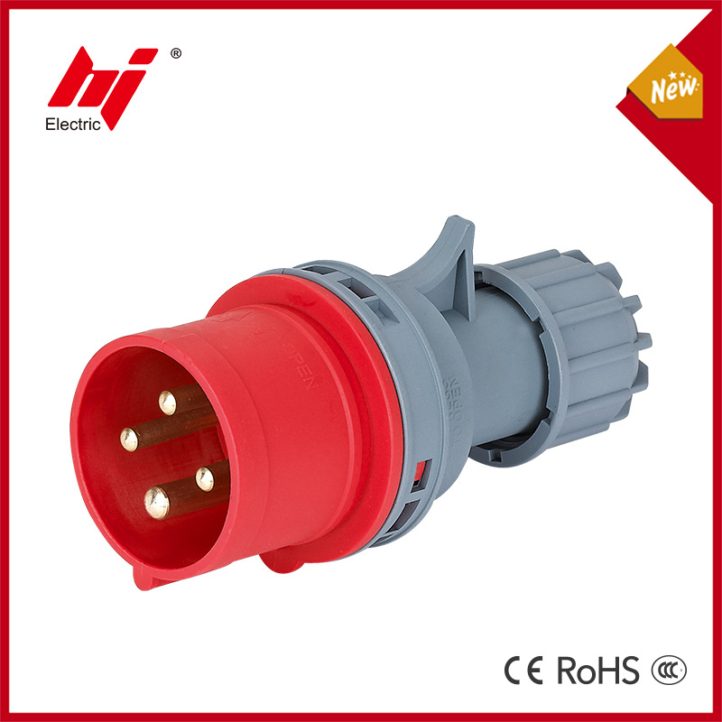 工厂供应工业插头 16A400V 大功率工业防水插头 快速插头