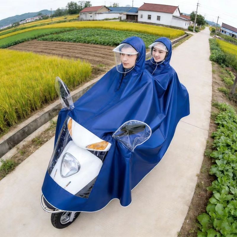 Electric Vehicle Motorcycle Raincoat Adult Raincoat Double Brim Raincoat Enlarged and Thickened for Riding Unisex Single-Person Style Electric Vehicle Motorcycle Raincoat Adult Raincoat Double Brim Raincoat Enlarged and Thickened for Riding Unisex Single-Person Style