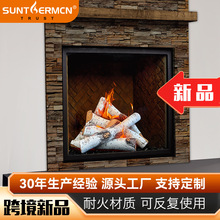 假柴 高端壁炉假木户外家用别墅仿真木炭仿白桦木陶瓷纤维仿真木
