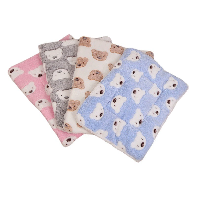 Подушка для домашних животных осенне-зимнее утолщенное гнездо для домашних животных удобный коврик для сна для кошек и собак теплое одеяло мультяшная Двусторонняя Конура