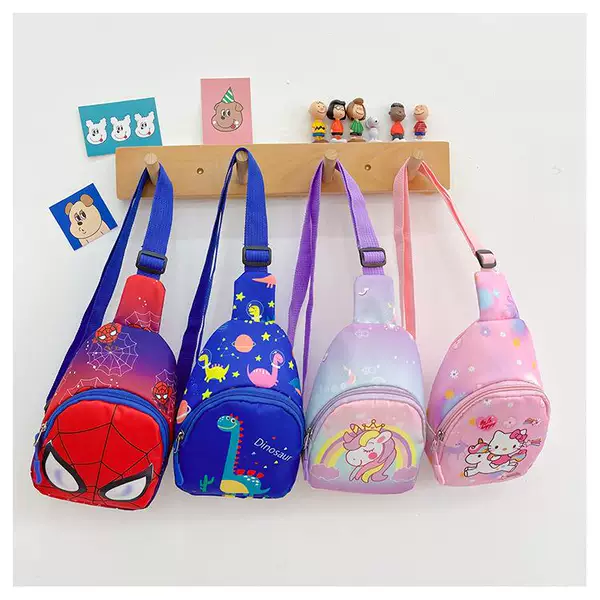 Children's Bag Boy's Crossbody Handsome Dinosaur Chest Bag Korean Small Straddle Bag Cute Baby's Outdoor Outfit Backpack Trendy
