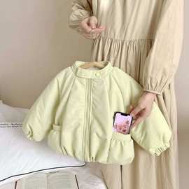女童棉服儿童加绒棉服2025冬季宝宝加厚保暖时尚洋气棉袄洋气外套