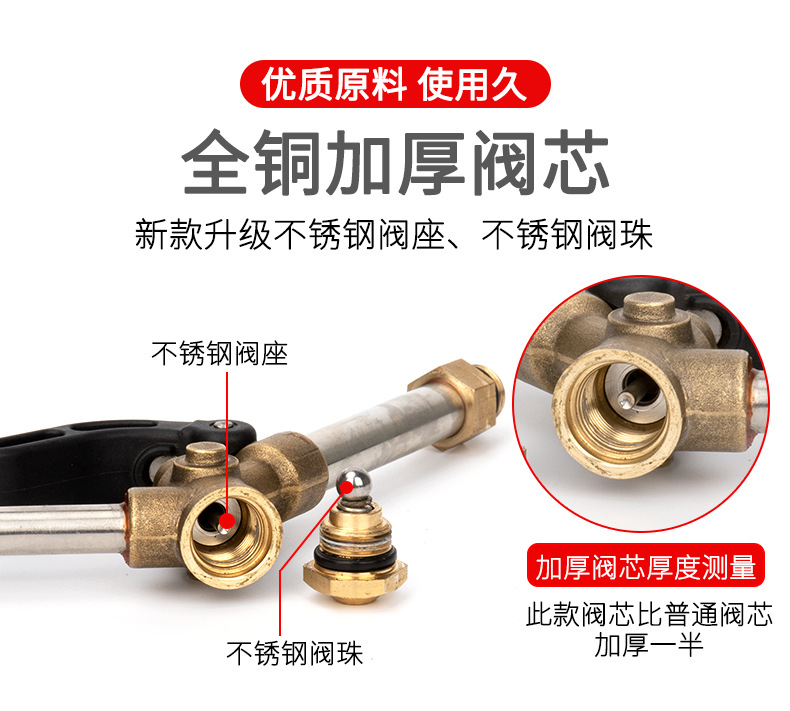 Suitable for High-Pressure Water Gun Head Car Wash Machine Gun Head 380 Black Cat Cleaning Machine Special Nozzle Spray Gun Brush Car Wash