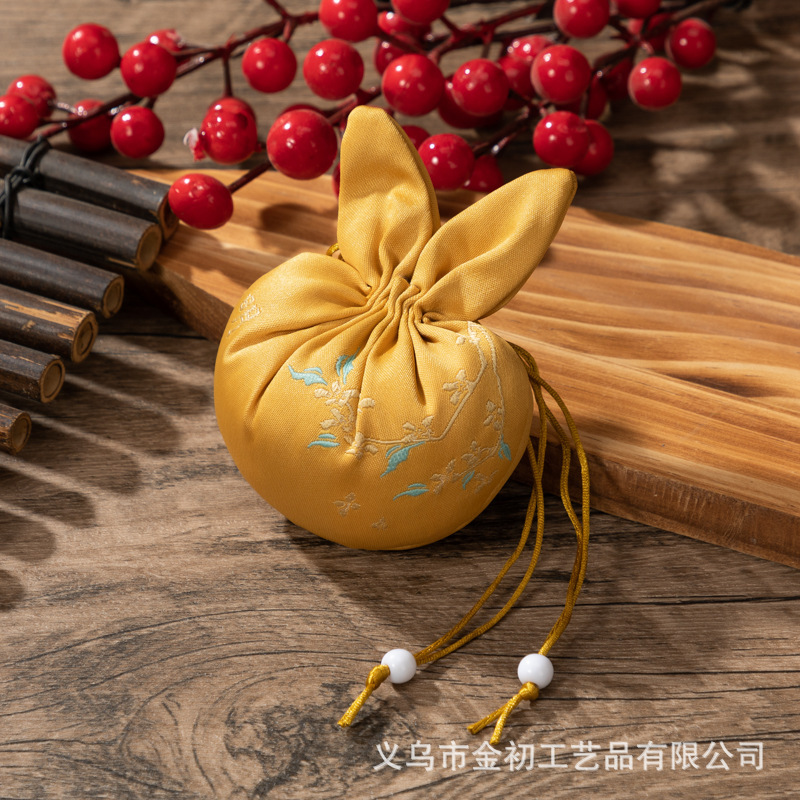 中秋兔子香囊艾草香包驱蚊车载挂件随身荷包幼儿园材料包手工空袋|undefined