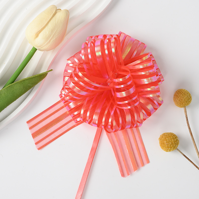 Transfronterizo 30 cinco líneas de nieve bola de flores decoración del coche de boda fiesta diseño de regalo de embalaje de flores tirando de cinta de flores