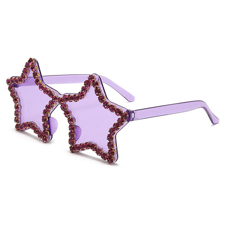 50g Weight Retro Star PC UV400 Protection Polygon Full Frame Women's Sunglasses